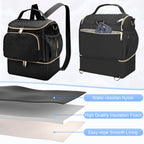 GDNasist hands-free pumping backpack attached to a baby stroller using top carabiner
