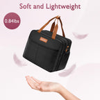 HavenMinds portable breastmilk cooler bag open compartment showing insulated PEVA lining with baby bottles.