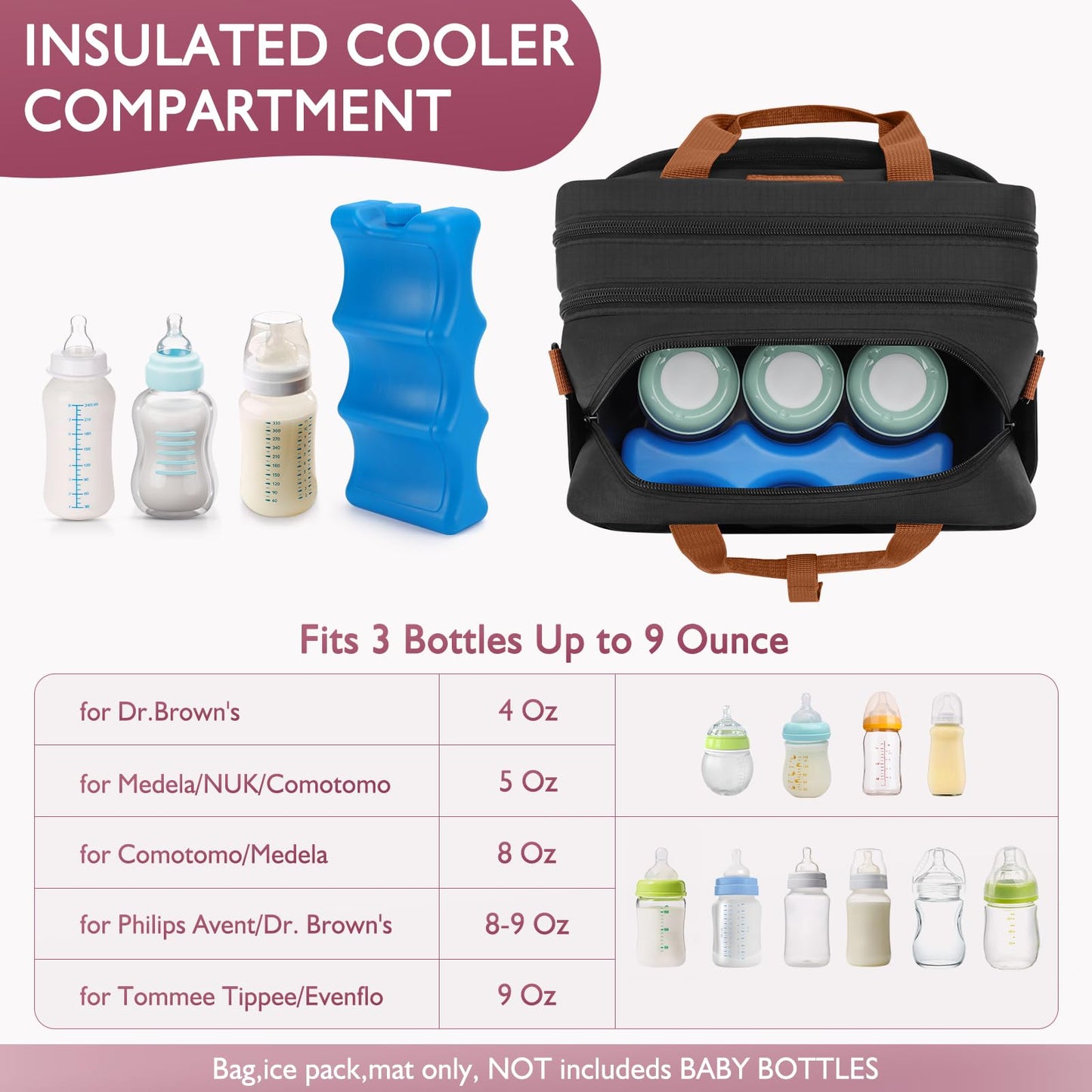 HavenMinds breastmilk storage bag with included reusable gel ice pack for temperature control.