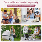 HavenMinds breast pump companion bag side view highlighting durable zippers and compact travel dimensions.