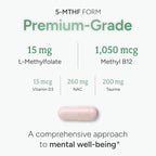 Natural Approach methylated folate capsules with lemon scent freshness packet