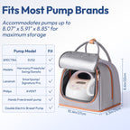 NCVI detachable breast pump backpack showing top and bottom compartments separated