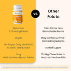 Premium imported USA beauty and health care packaging of EZ Melts sugar free folate