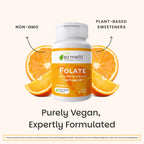 Side view of EZ Melts non-GMO vegan and dairy-free dissolvable dietary supplement