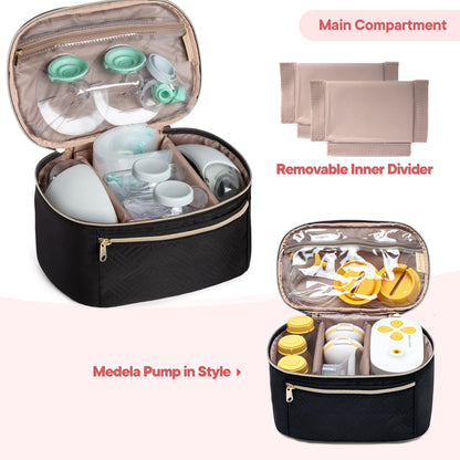 Fasrom compact travel case for working moms displayed with all matching accessories