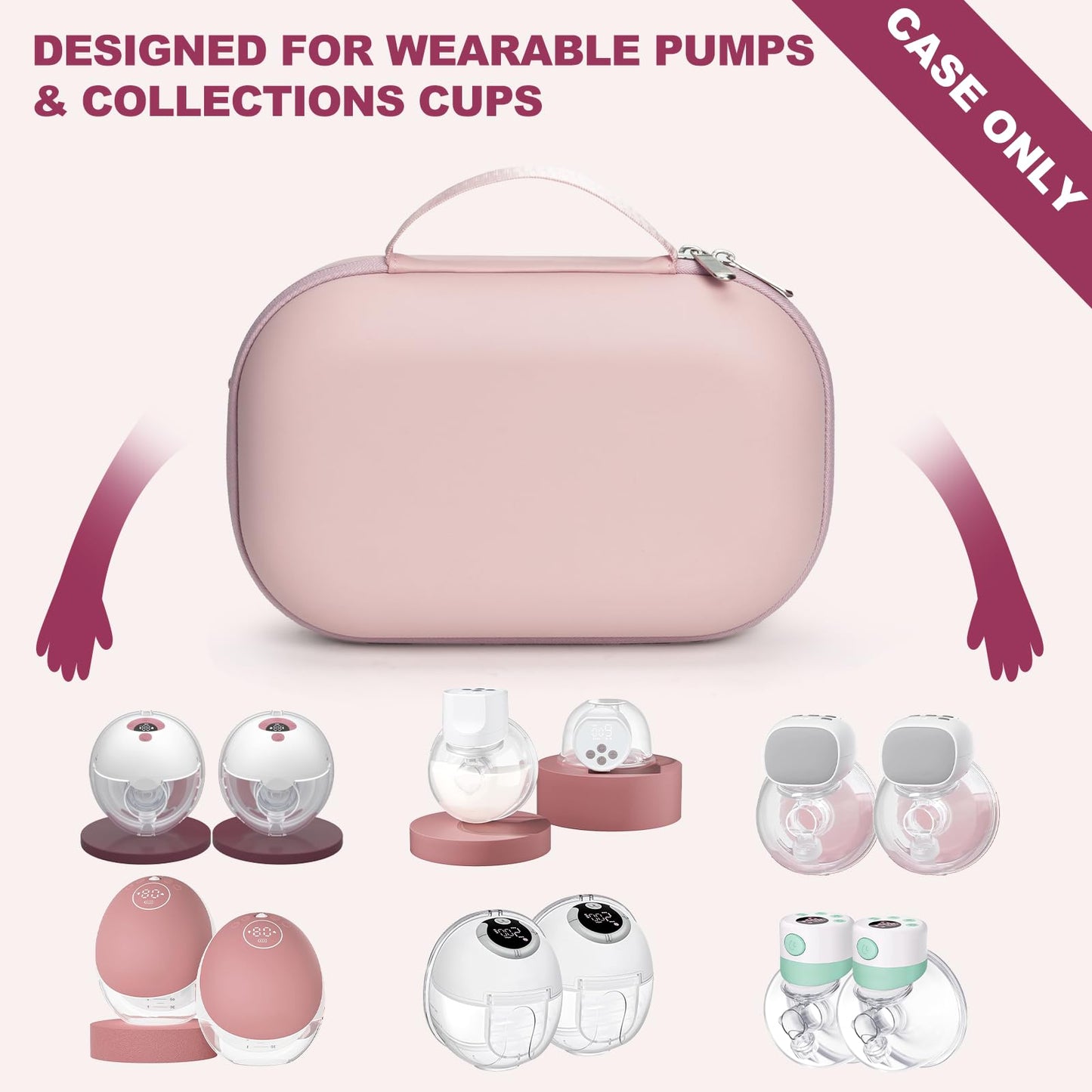 Bjabtan hard shell pump case open showing removable tray