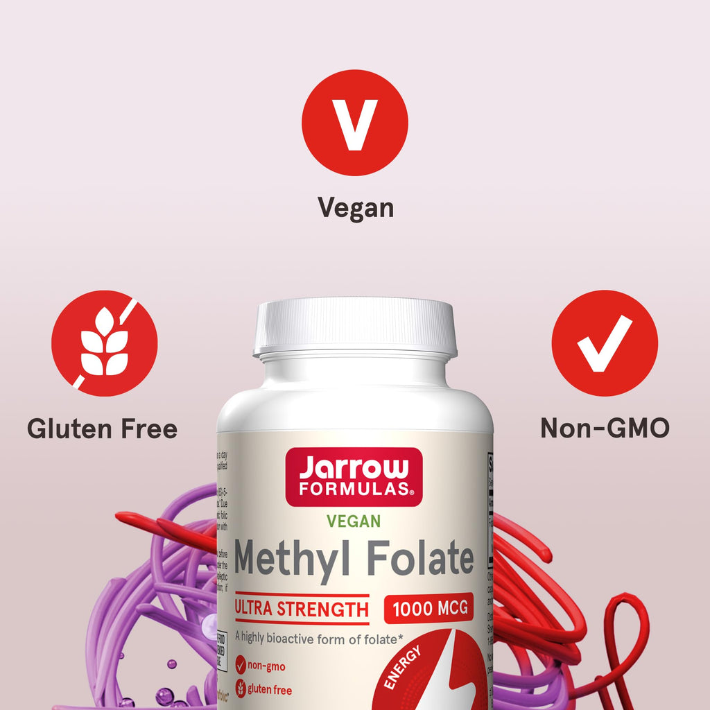 Jarrow Formulas 5-MTHF methylation support dietary supplement premium packaging