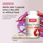 Ultra strength methyl folate 1000 mcg capsule size and texture details