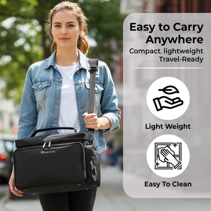 GDNasist travel backpack showing waterproof mat spread out with accessories