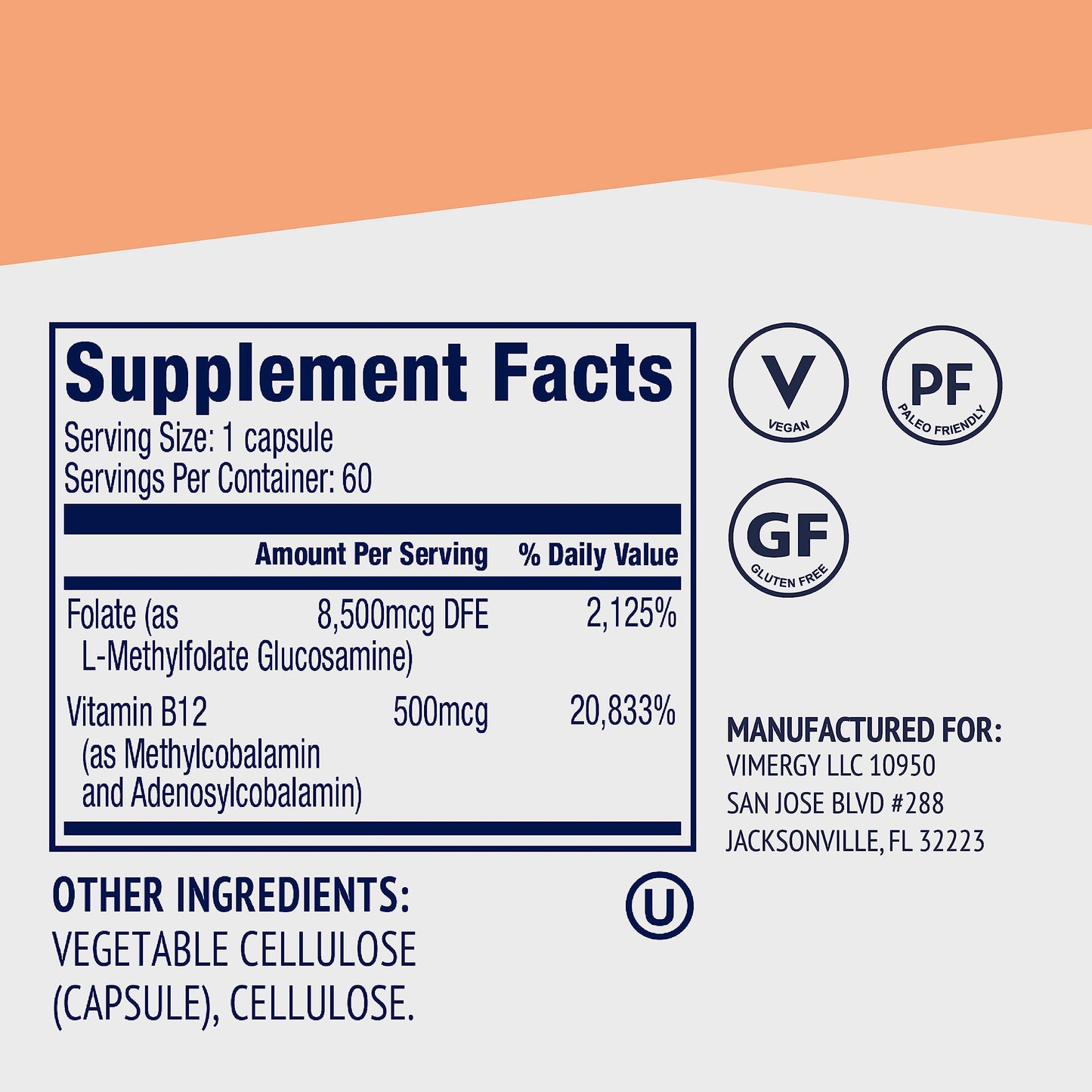 Vimergy 5mg active folate capsule size visual comparison