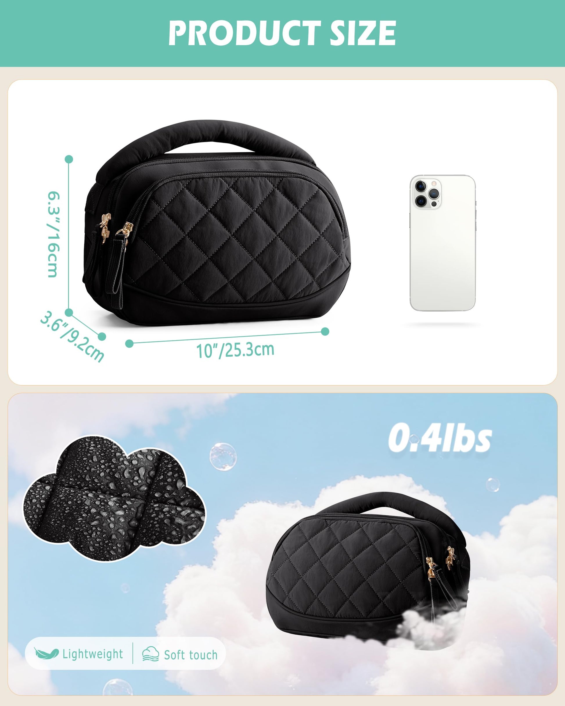 Working mother carrying the black quilted breast pump bag in a professional office setting