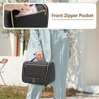 LUXJA compact pumping supplies case showing top handle and zippered exterior pocket