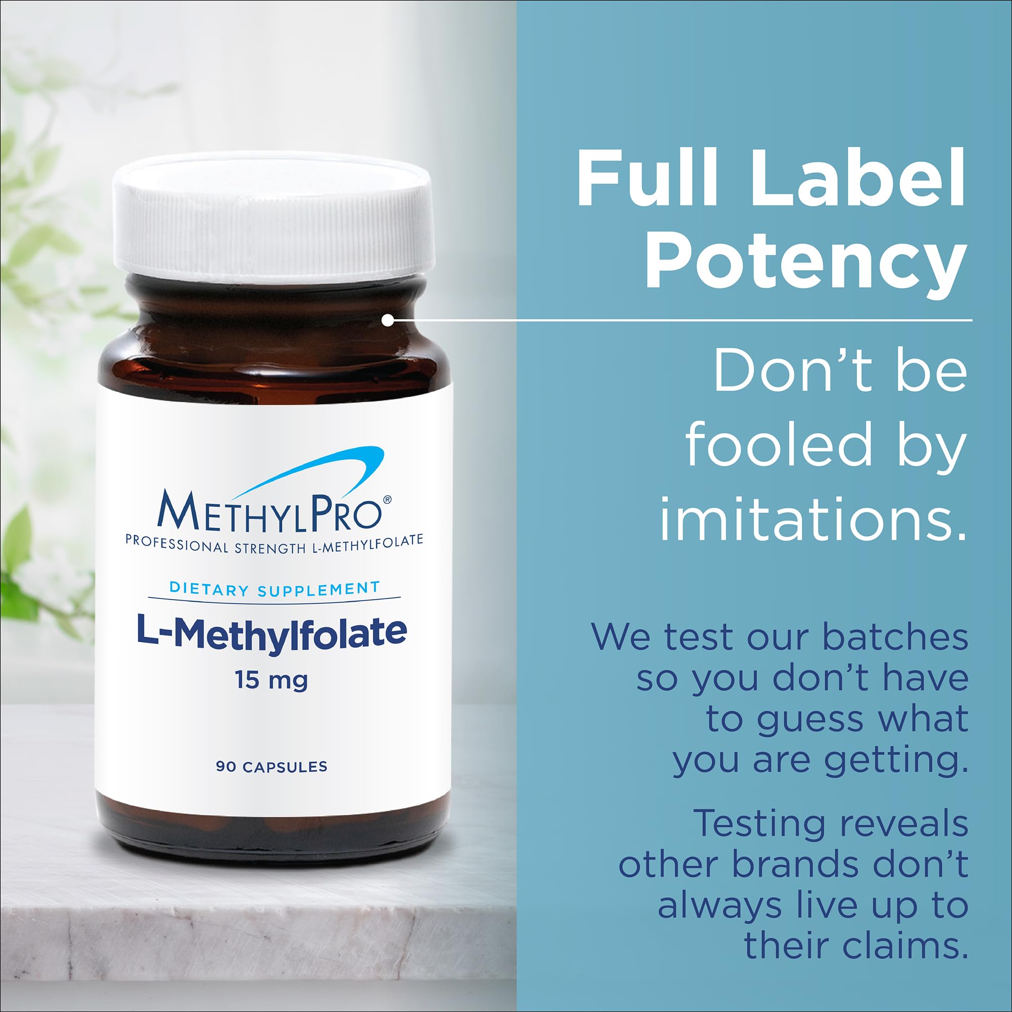 MethylPro active 5-MTHF folate supplement ingredient list label view