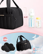 Marscamd hands-free breast pump tote showing insulated cooler compartment