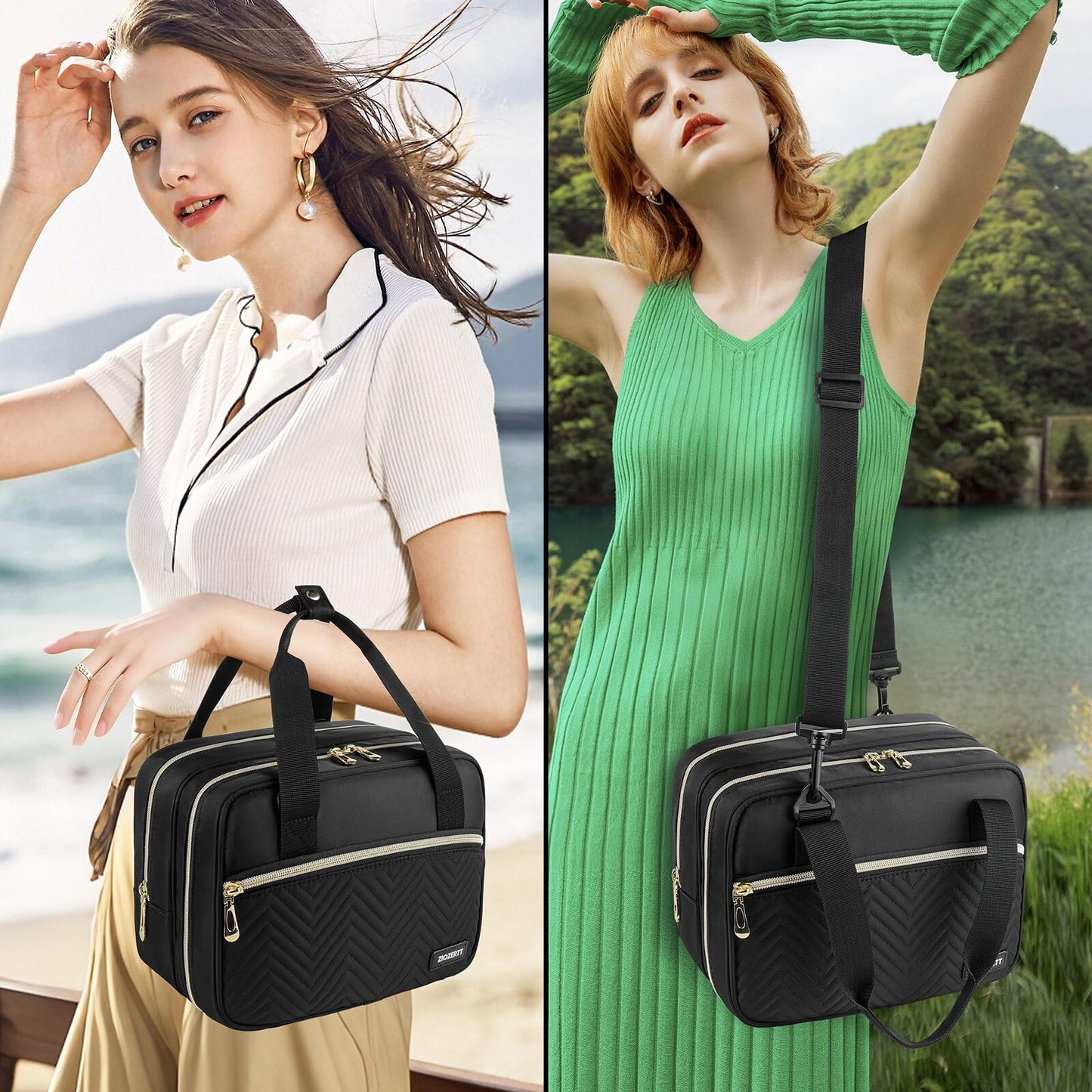Adjustable shoulder strap attached to the compact insulated lifestyle thermal case