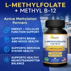 High bioavailability B complex supplement bottle showing daily serving instructions and directions