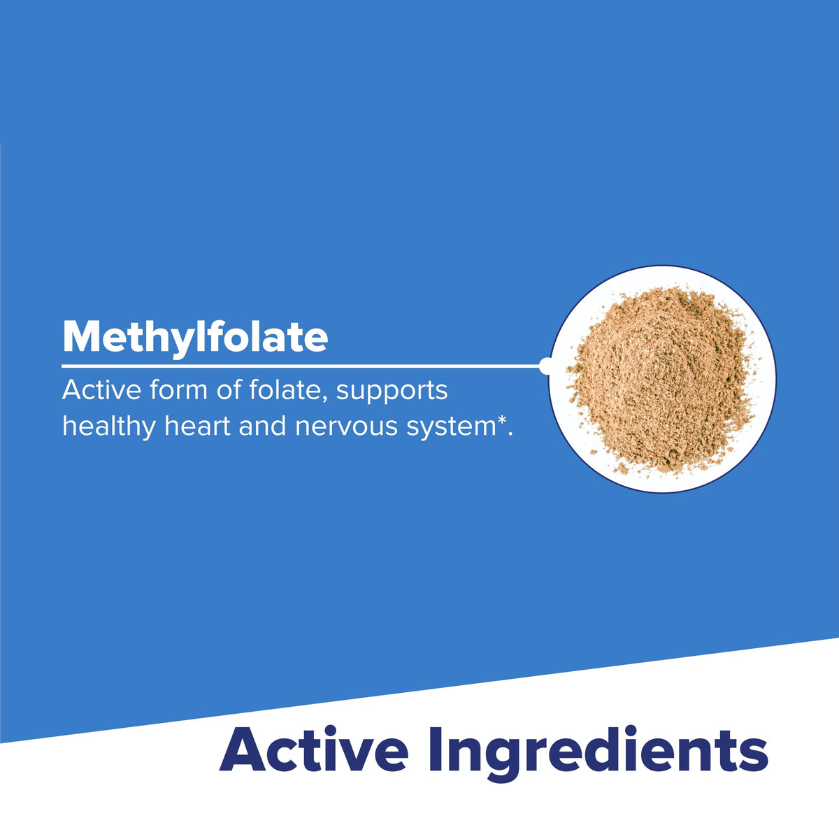 Premium imported sublingual methyl folate supplement for red blood cell and nervous system health.
