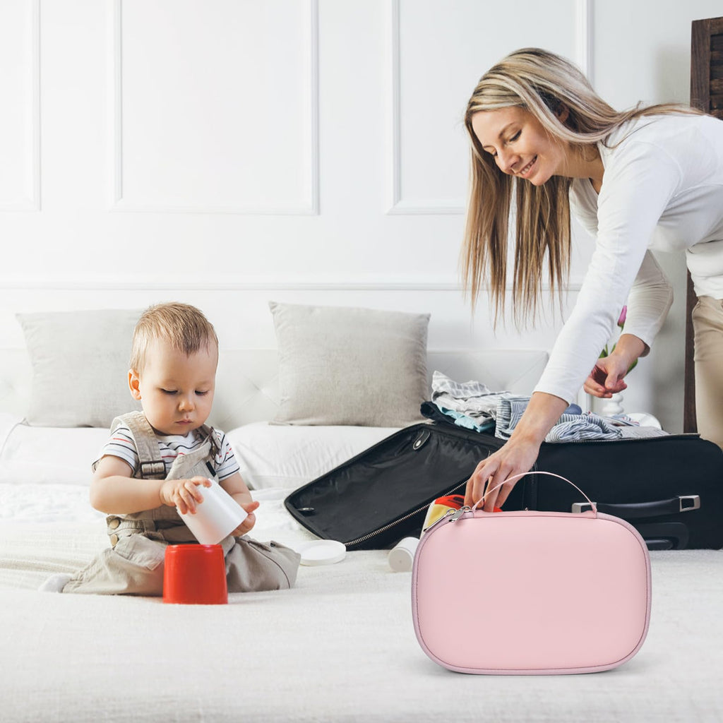 Bjabtan double wearable breast pump carrying case holding two wireless pumps