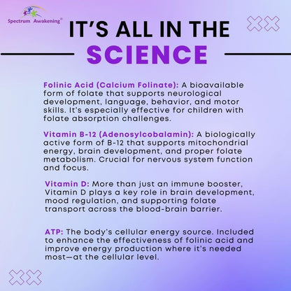 Spectrum Awakening USA imported speech and language development supplement powder jar graphic view