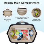 Mommore premium work bag with 15.6 inch laptop sliding into padded sleeve
