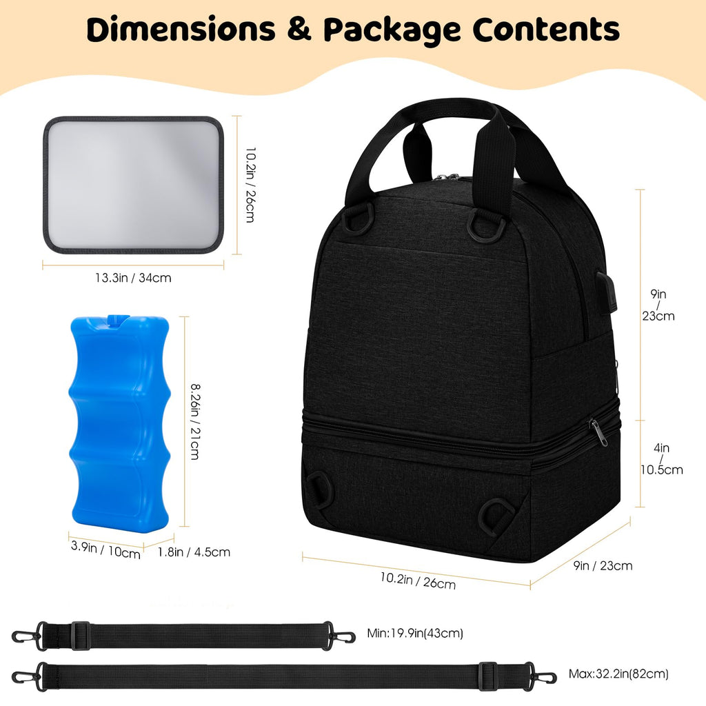 OCKLILY premium baby gear bag rear view highlighting ergonomic backpack shoulder straps