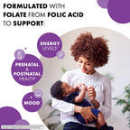 Side angle of Bluebonnet Folic Acid 90 capsules packaging highlighting the non GMO and gluten free certifications