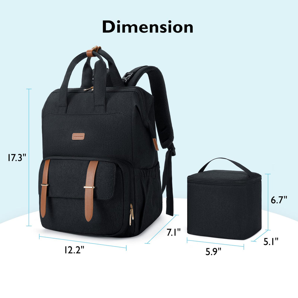 Mommore convertible lifestyle backpack layout showing removable dividers removed for daily use