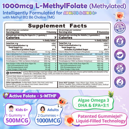 Nextdia active 5-MTHF folate and methylcobalamin B12 sugar free dietary supplement for family cognitive support.