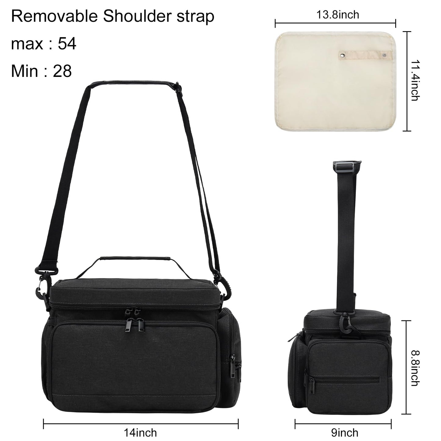 GDNasist breast pump bag close up on water resistant nylon material