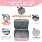 Derjunstar pink pumping carrying case with the lower insulated cooler compartment open.