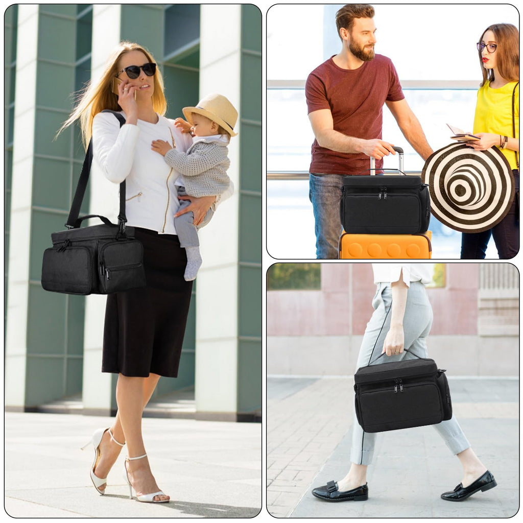 GDNasist portable pump carrying case adjustable shoulder strap view