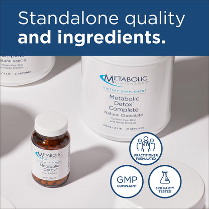Side angle of Metabolic Maintenance active folate bottle displaying ninety vegetarian capsules count
