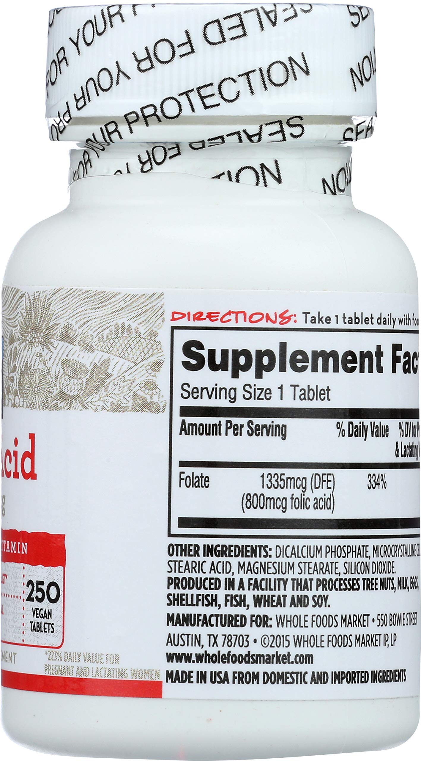 Authentic USA imported 365 brand folic acid tablets for pregnancy care