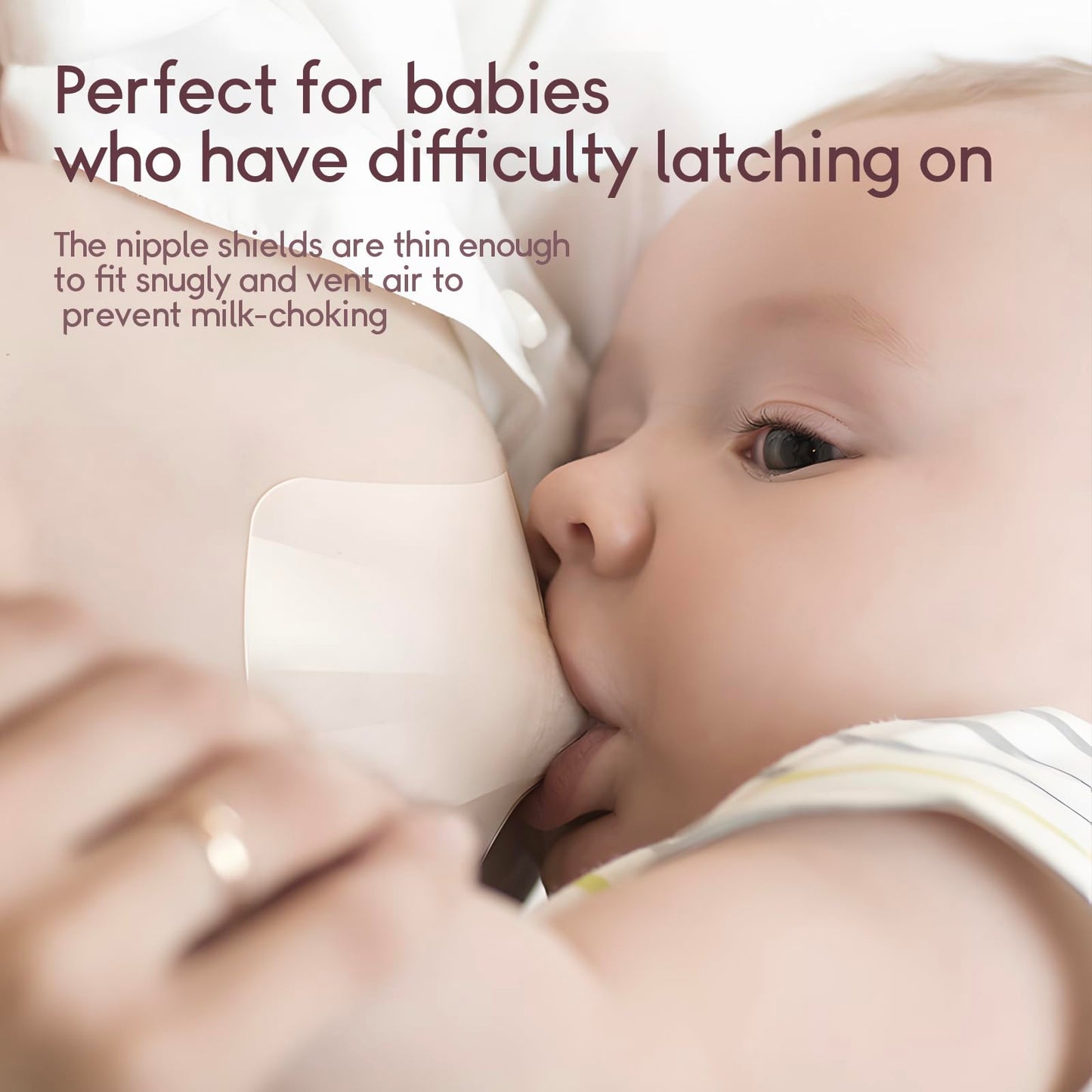 Close up of 20mm silicone nipple shield design