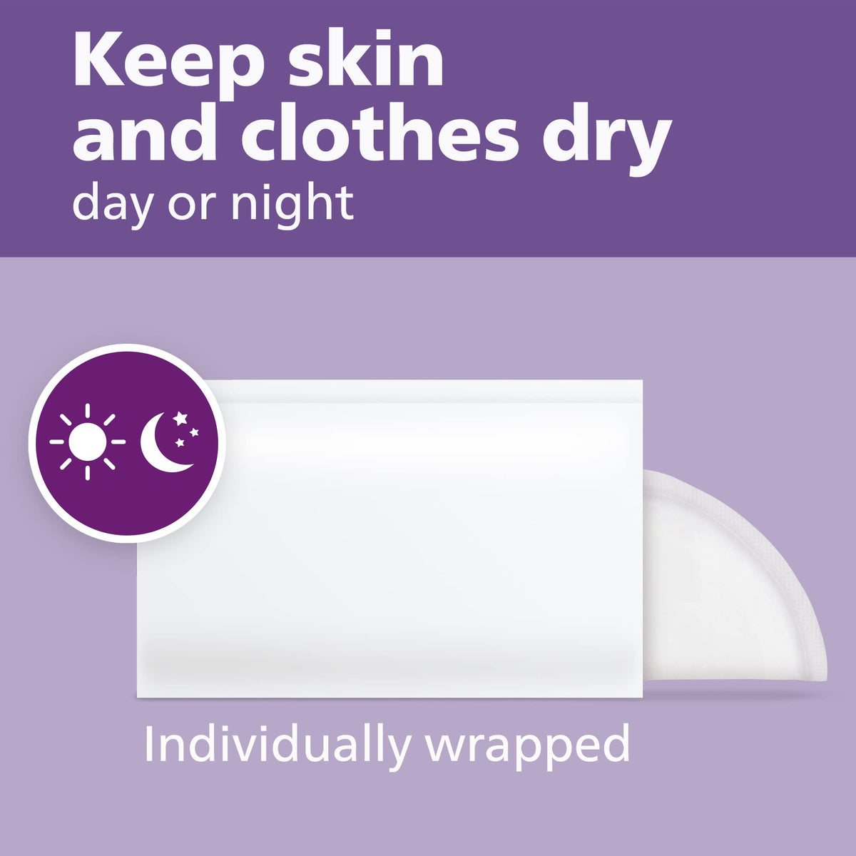 Philips Avent disposable breast pads showing adhesive strips