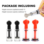 Jesakmie silicone nipple corrector vacuum cups in red and black