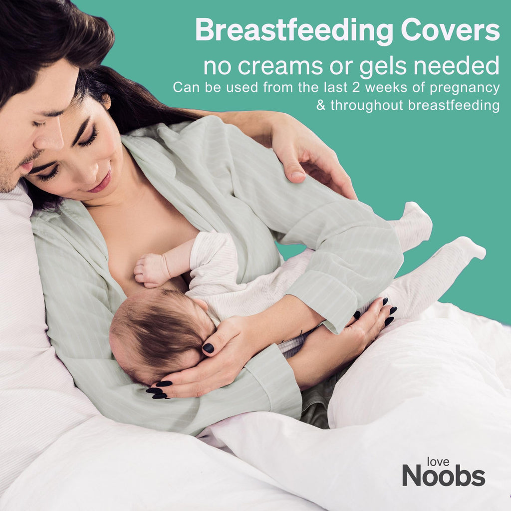 Love Noobs silver nursing cups showing trilaminate construction
