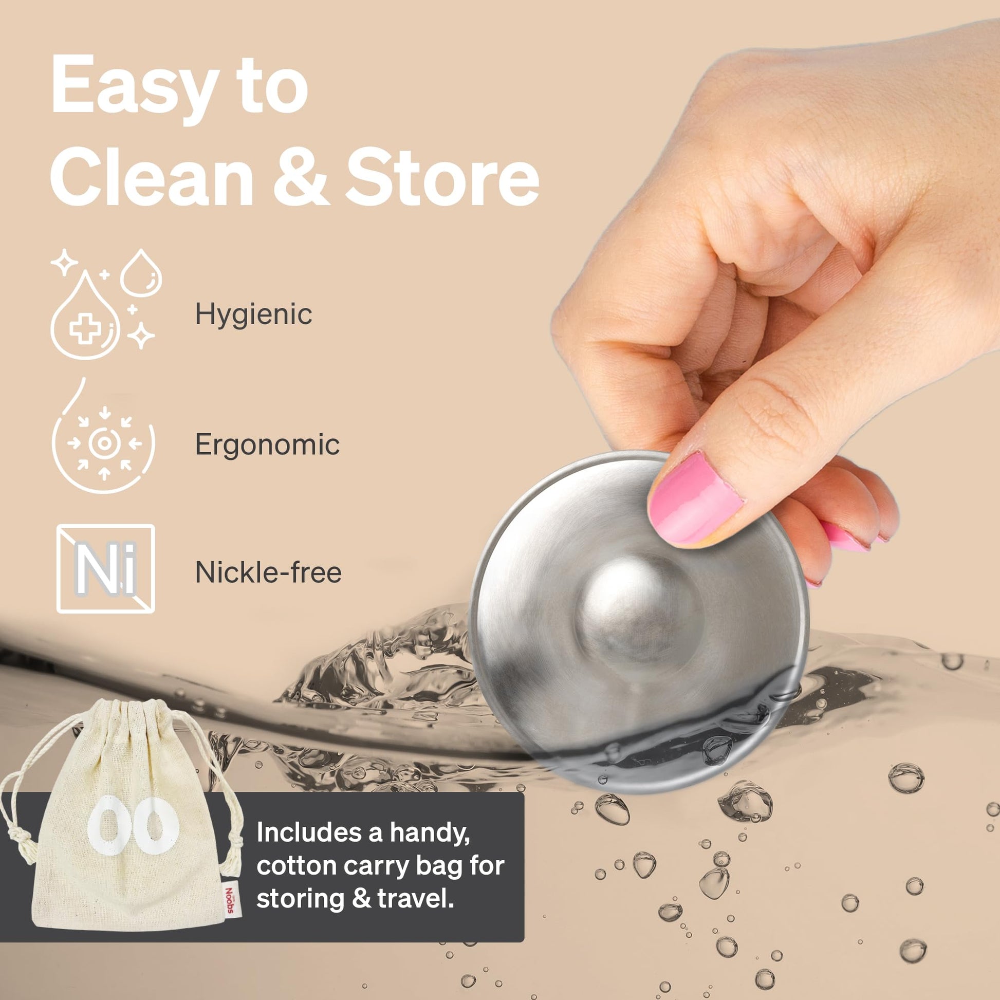Cleaned Love Noobs 999 silver nursing cups set