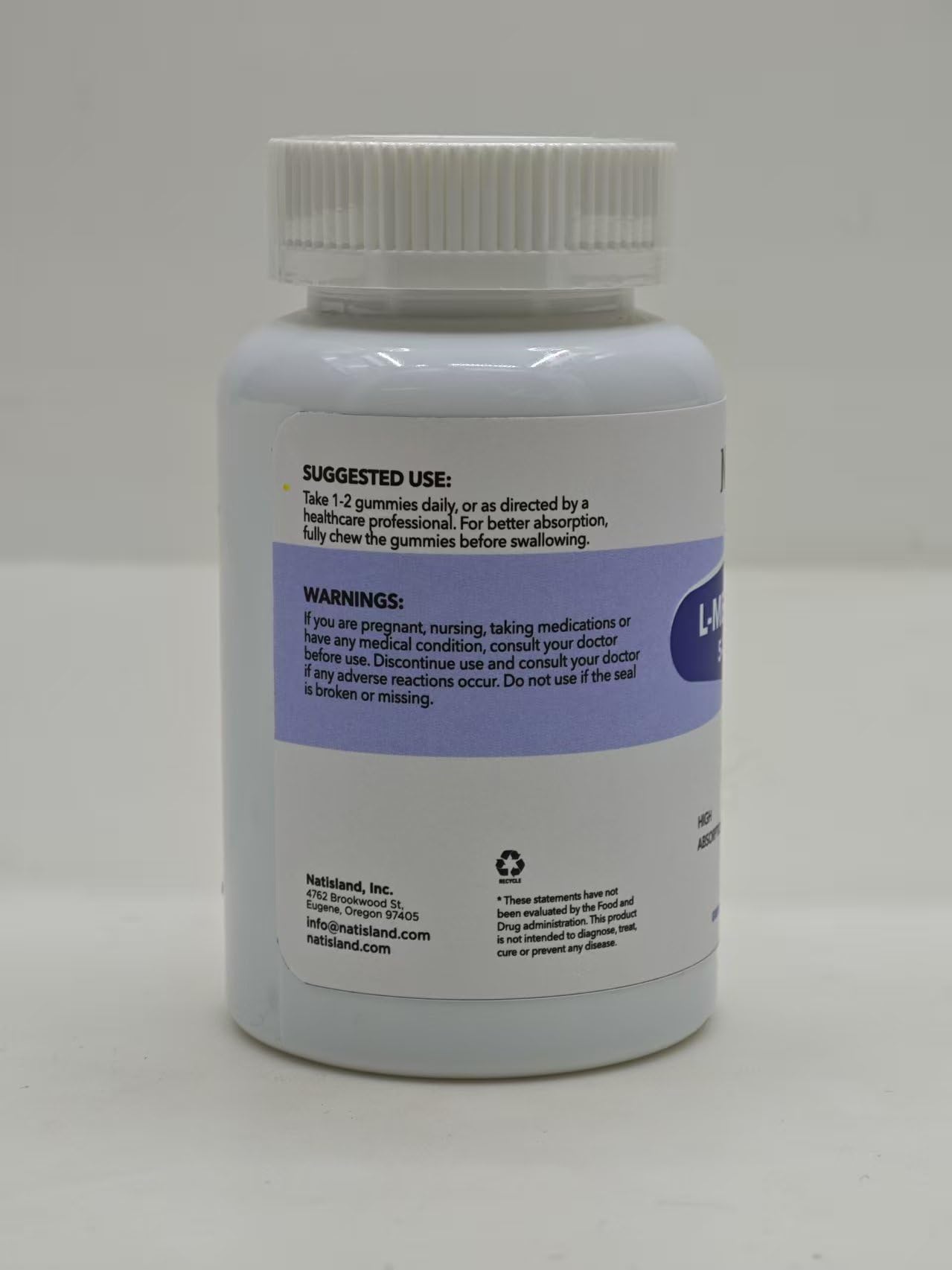 NATISLAND methyl folate and methylated B12 clean pectin based gummies