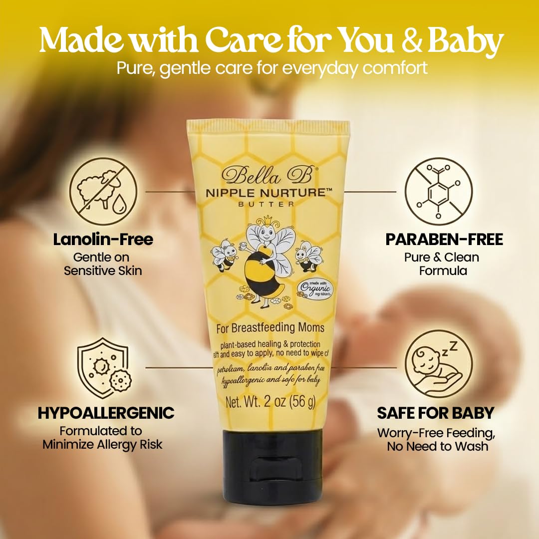 Natural ingredient label of Bella B Nipple Nurture Butter