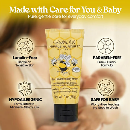 Natural ingredient label of Bella B Nipple Nurture Butter