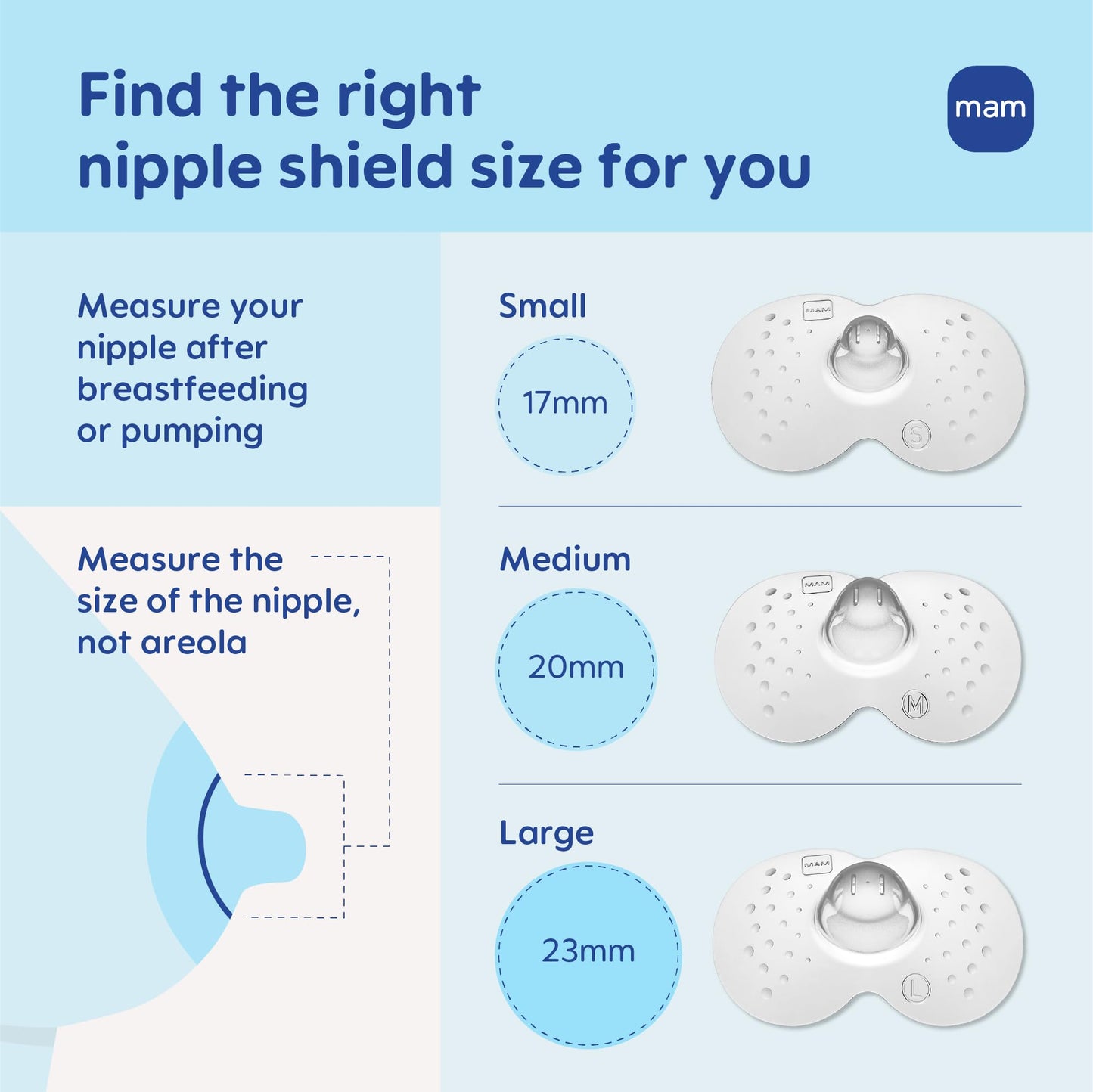 MAM nipple shields inside microwave safe sterilizing carry case
