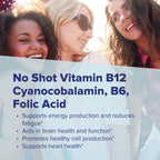 Superior Source No Shot Cyanocobalamin 1000mcg energy metabolism support supplement product close up view