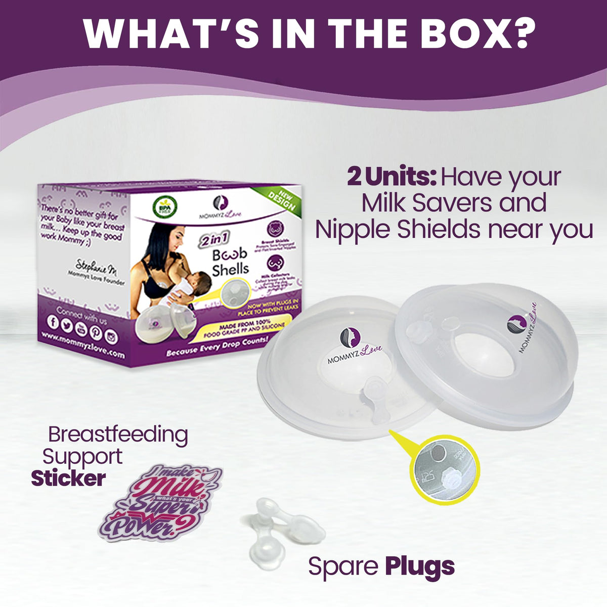 Mommyz Love breast milk collector silicone design