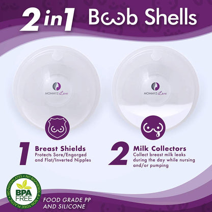 Mommyz Love shells with ventilation plugs