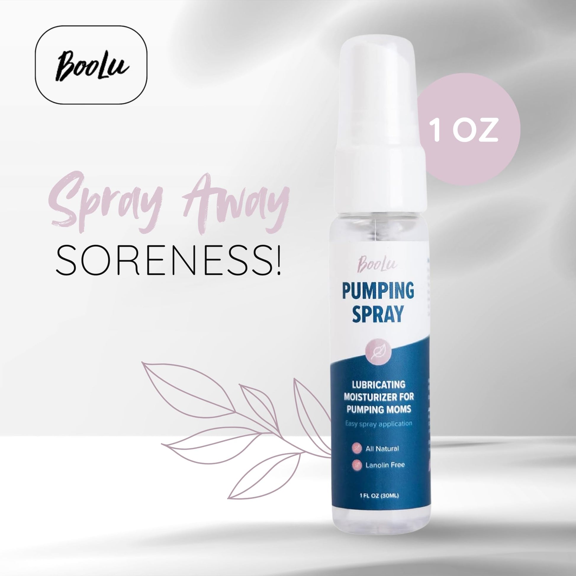 BooLu natural pumping spray 1 Fluid Ounce bottle packaging
