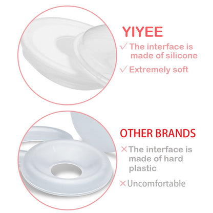 Side view of Yiyee BPA free milk collector shells