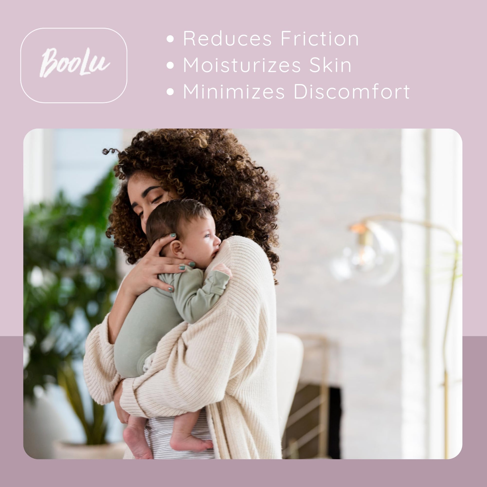Close up of BooLu vegan breast pump spray ingredients label