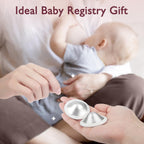 Top view of pure 999 silver nursing cups for mothers