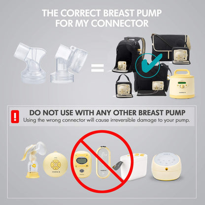 Medela spare parts PersonalFit connectors 2 count pack